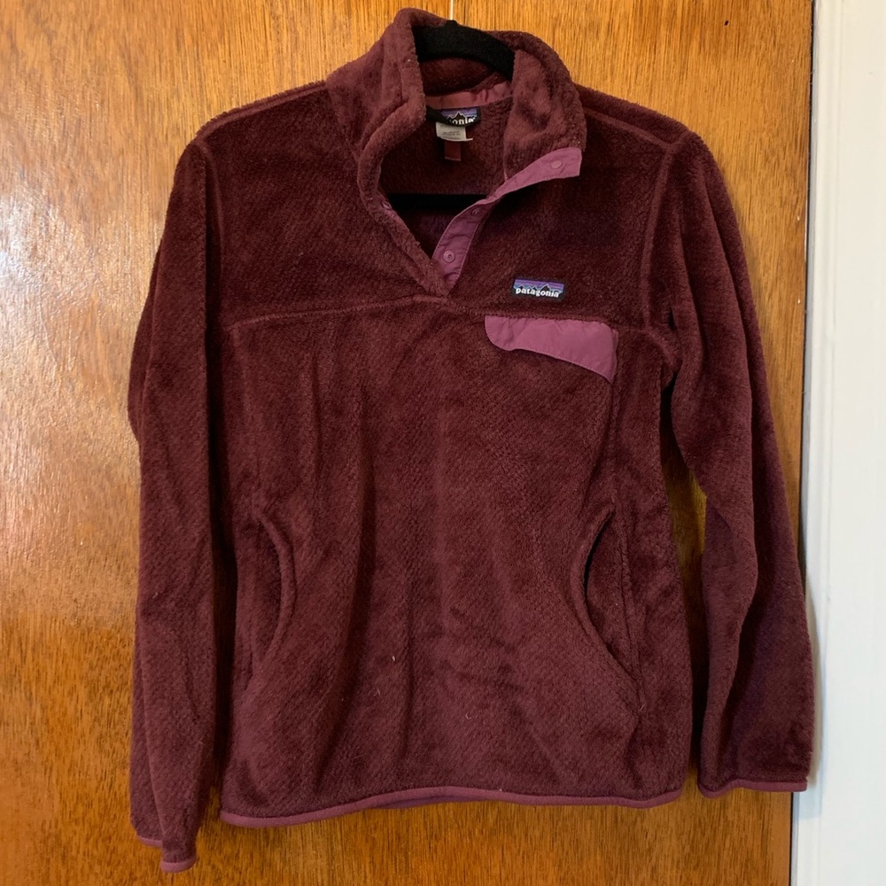 Patagonia Women's Maroon Snap-T Fleece Pullover